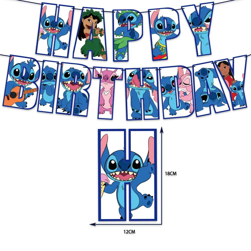 

Stitch Happy Birthday Balloons Children Birthday Party Decor Balloons Kids Air Globos Balls Supplies Baby Girl Boy Shower Party