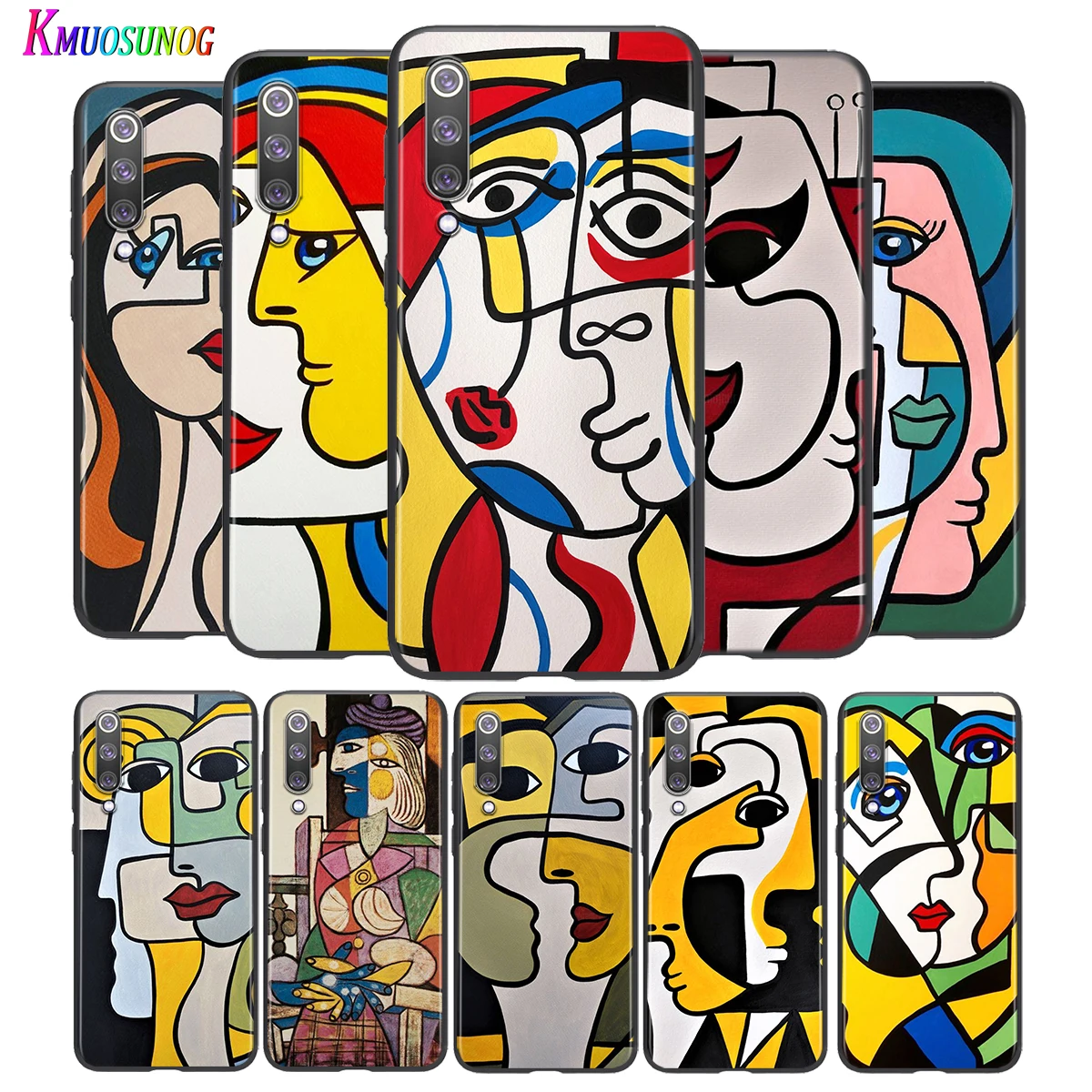 

Picasso Abstract Art For Xiaomi Mi 8 9 10 11 10i 11i 10 10Pro 11Pro CC9 A3 9T 10T Lite Pro Se Ultra 5G Black Soft Phone Case