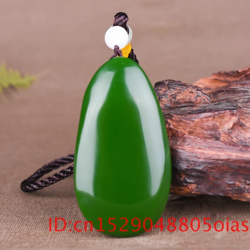 Китайский Натуральный дракон зеленый нефрит кулон ожерелье ручной резной Шарм