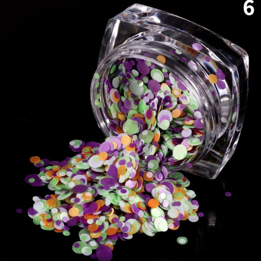2 баночки дисковые Блестки для ногтей блестки хлопья акриловые украшения дизайна