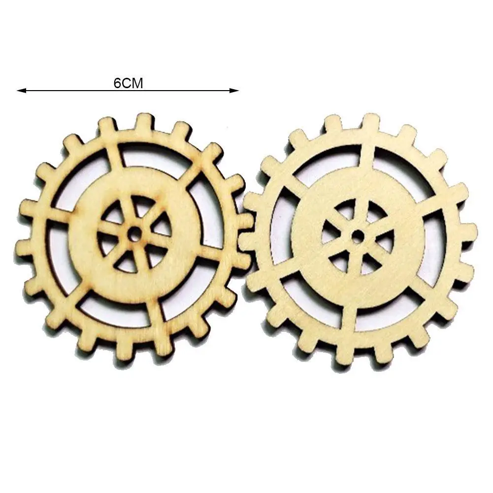 Reloj despertador pintado a mano, rompecabezas de madera, piezas de juguete, materiales de producci&oacute;n artesanal-2