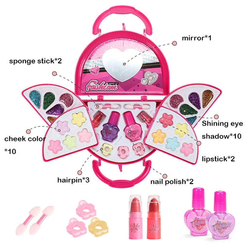 

Girls Makeup Set Princess Cosmetics Make Up Set For Kids Pretend Play Make Up Toys For Children Kids Princess Dress Up Princess
