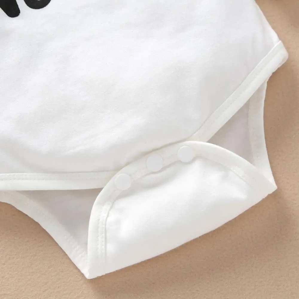 3 шт. детский хлопковый комбинезон с длинным рукавом и принтом Hello World |