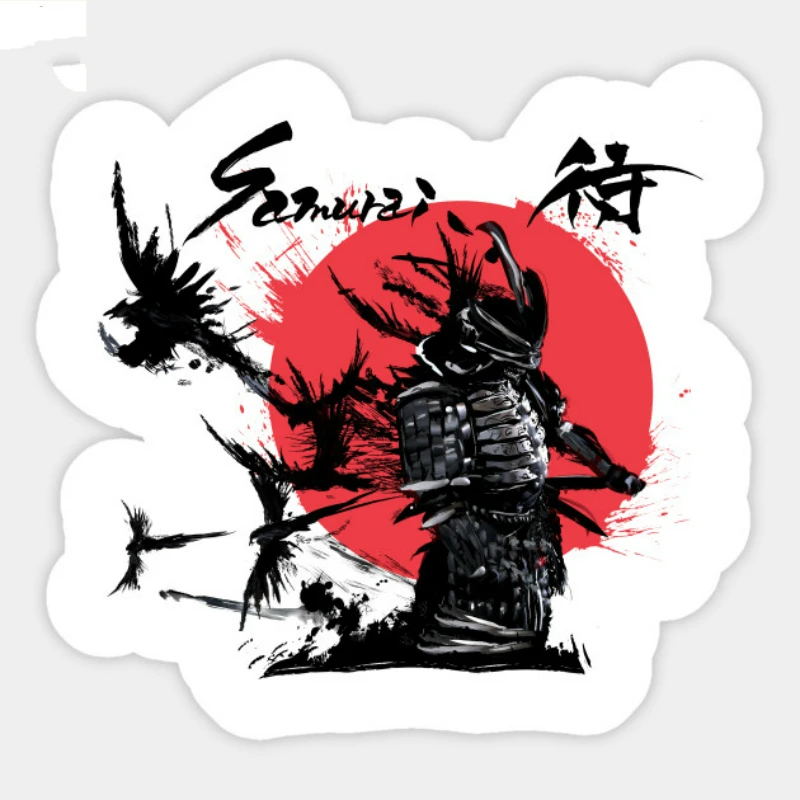 

Fashion Car Sticker Samurai Japanese Retro Art Print Bushido PVC Decal for Laptop Fridge Mustang Renault Opel,14cm*14cm