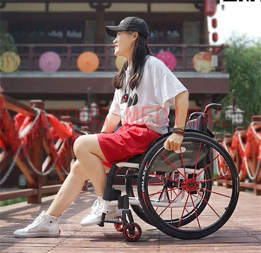 

Free shipping foldable outdoor sports manual wheelchair for Handicapped