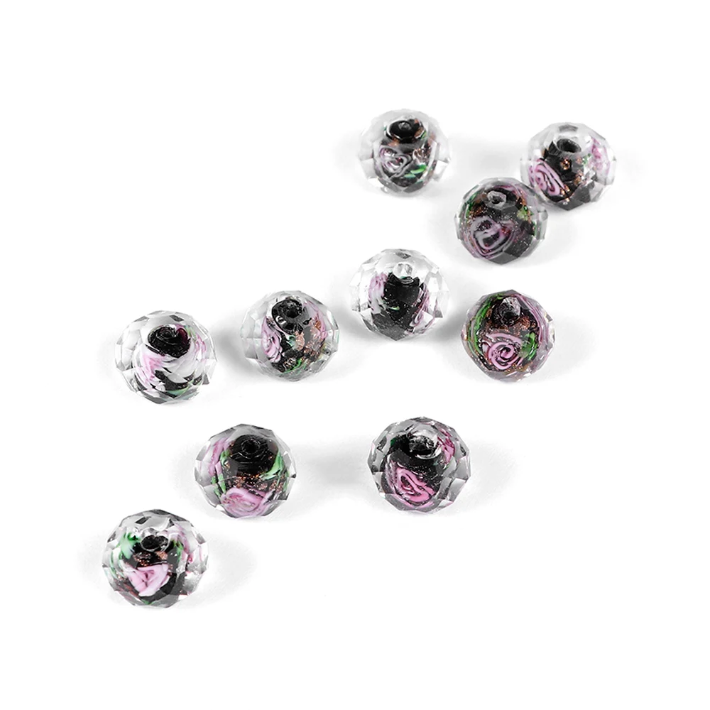 10 шт. 12 мм цветок лепесток граненый хрусталь свободный разделитель бисер шармы со