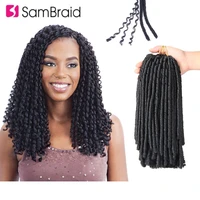 sambraid soft dreadlocks crochet braids 14 inches synthetic braiding hair 30 roots crochet hair extensions for women