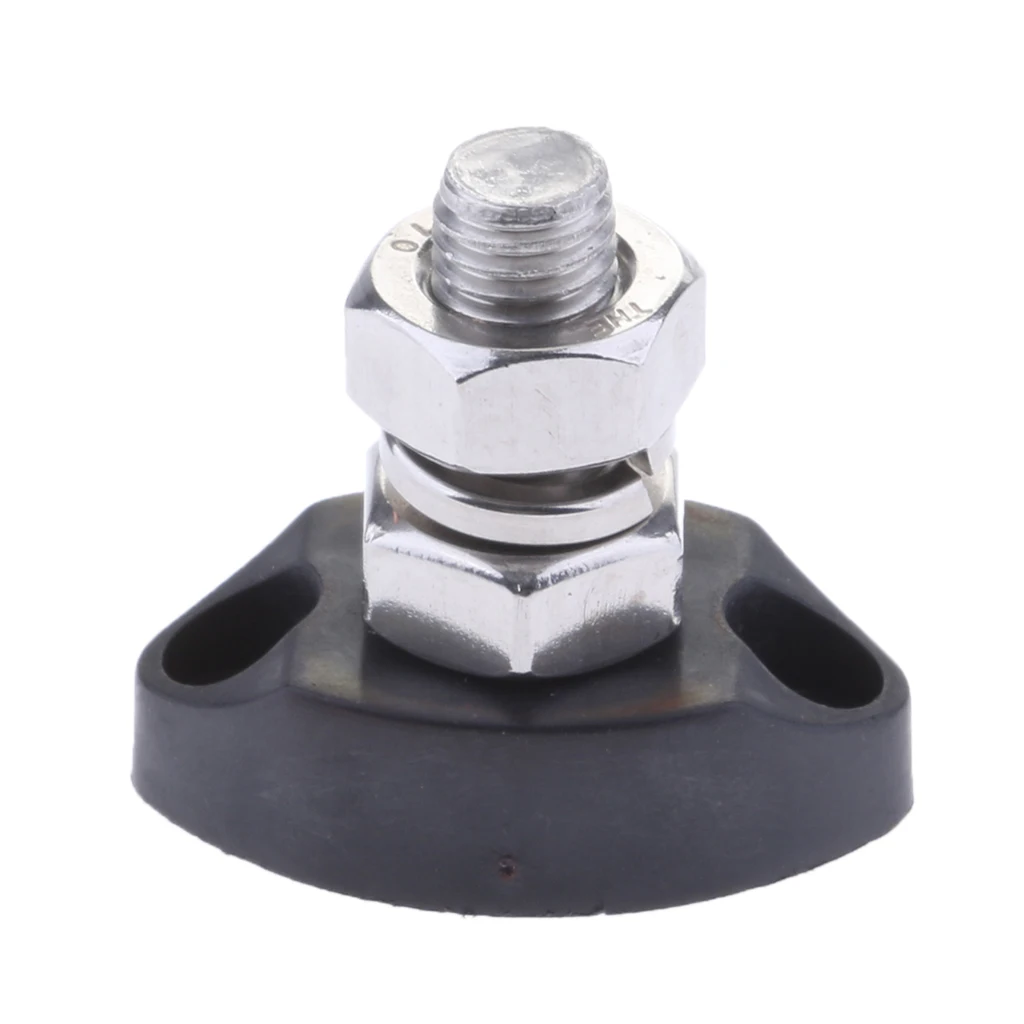 

Positive Insulated Battery Power Junction Post Block 5/16 inch 8mm Thread for Truck RV Boat, Stainless Steel (Black)