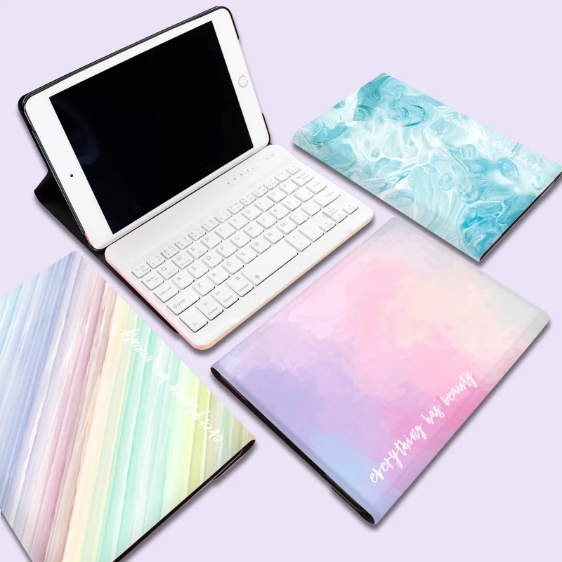 Чехол для iPad Air 2 Mini с мини мраморной клавиатурой и Bluetooth 9 7 Pro 10 5 11 дюймов 1 3 4