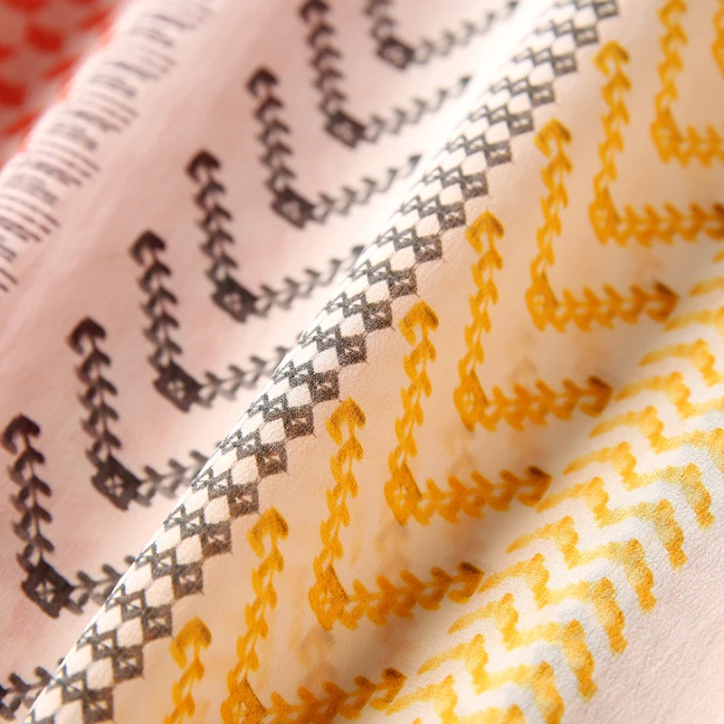 

high quality 100% silk printed blouse women fashion long sleeve ladies shirt