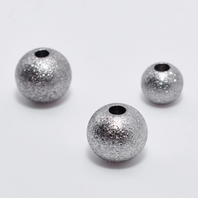 50 шт. Глазурь из нержавеющей стали разделитель бусины диаметр 3 мм-8 мм Шарм