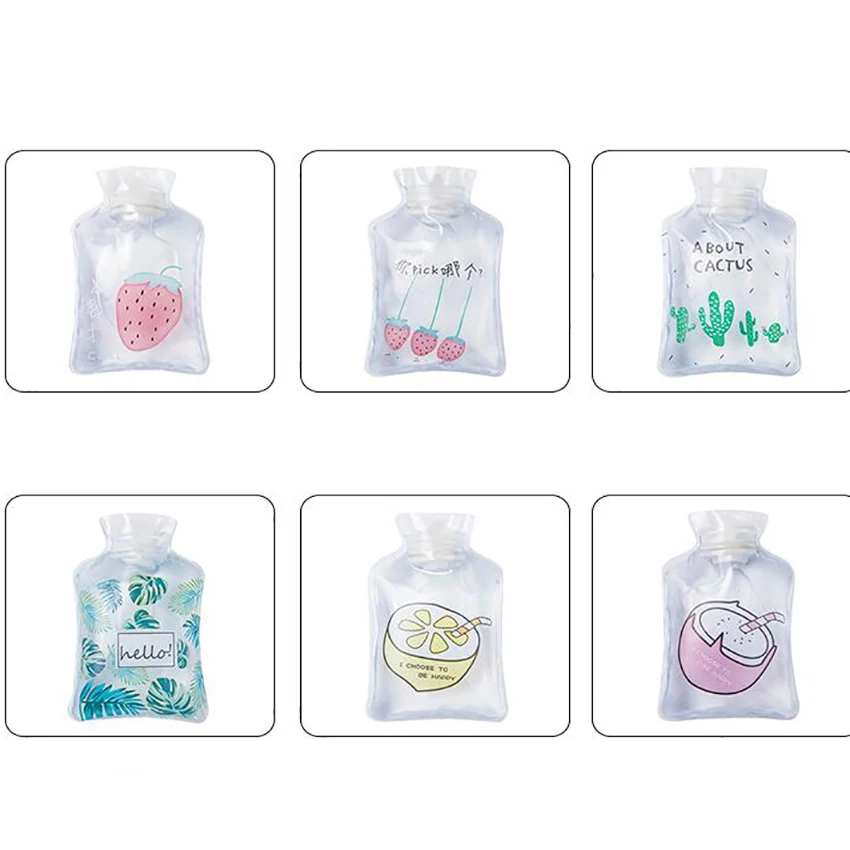 Портативная прозрачная бутылка для горячей воды милый мини-грелка рук с