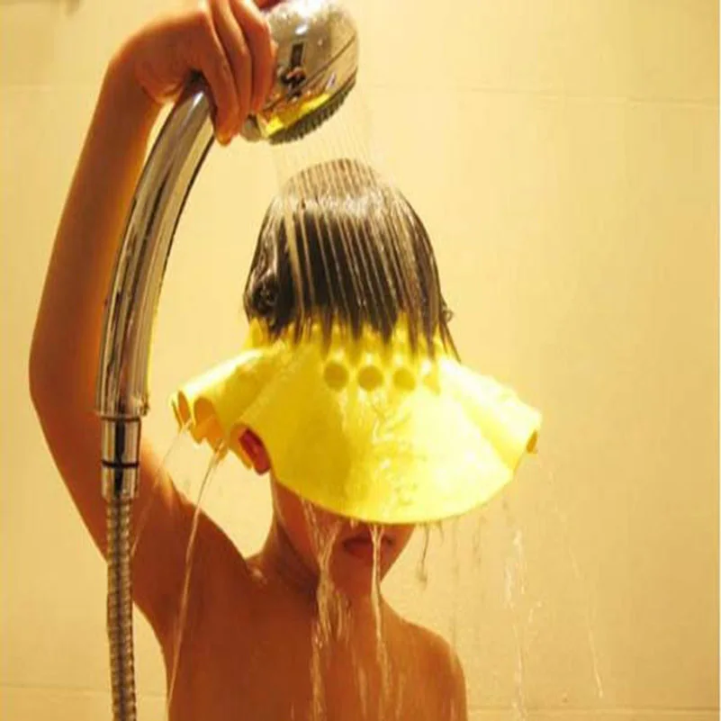 

Cheap 1pcs Baby Care Safe Shampoo Shower Head Bathing Bath Protect Soft Cap ,Children's bathing cap, EVA Material