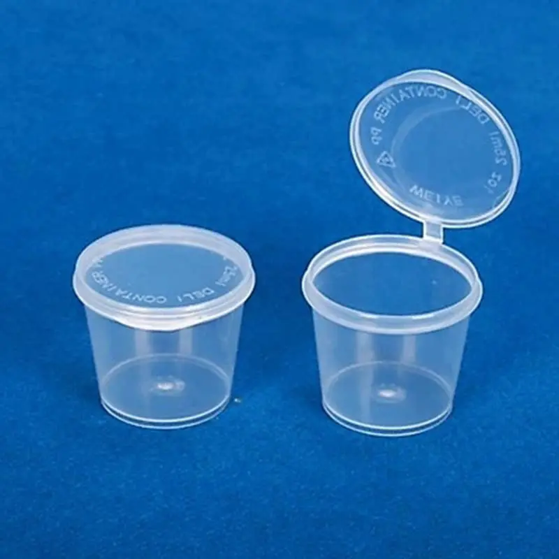 50 шт./компл. 40 мл прозрачная чашка для соуса пластиковый одноразовый контейнер