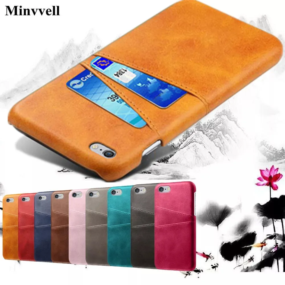 

Luxury Card Holder Case for iPhone 5 5s 6 6s 7 8 Plus 5se Leather Wallet Back Case for iphone X XR XS Max 11 Pro Max Phone Cover
