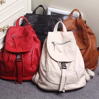 luxury famous brand designer washed leather women backpack female shoulders bag teenager school bag fashion womens bags s2405