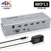 4k 1x8 hdmi 2 0 splitter 1 in 2 4 6 8 output 1x2 1x4 hdmi splitter video converter 4k 60hz 3d edid rs232 for ps4 pc dvd to tv
