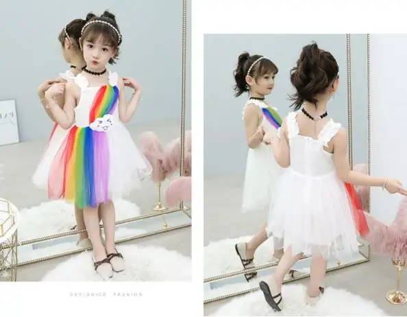 5 шт./лот Платье для маленьких девочек Детская одежда Летние платья без рукавов с