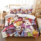 Комплект постельного белья для мальчиков и девочек, из 3 предметов, с изображением игры Undertale, для спальни, высокое качество, пододеяльник, текстильное одеяло