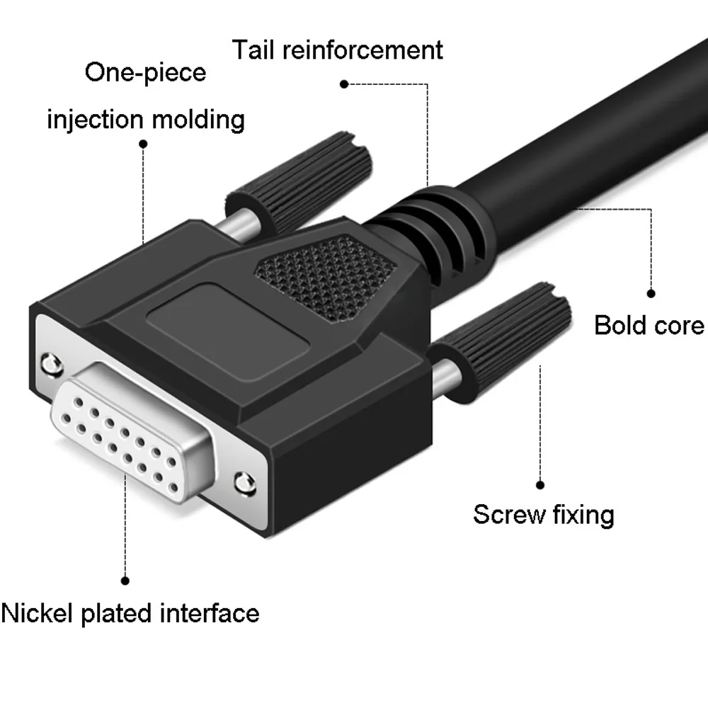 MOWU DB15 два ряда 15-контактный 15P DB 15 штекер-штекер гнездо-гнездо последовательное