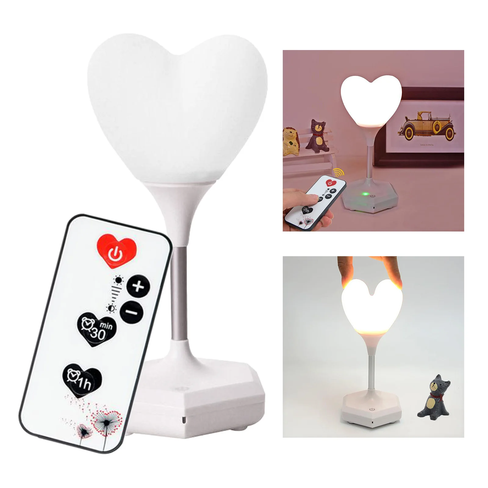 

Heart Nightlight Reading Night Light Baby Room Bedroom Decor Valentine's Day