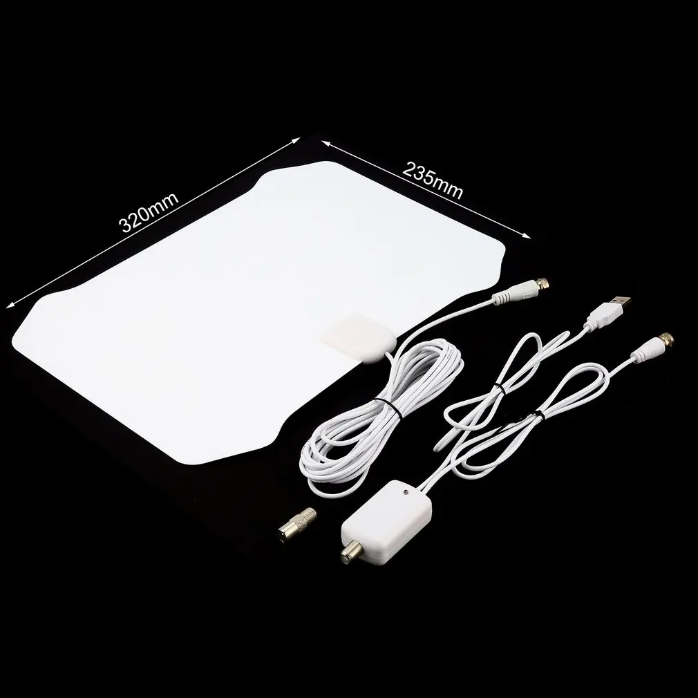 

80miles Reception Range Digital Indoor TV Aerial HD Television Shield Shape Antenna with HDTV029 Amplifier Booster