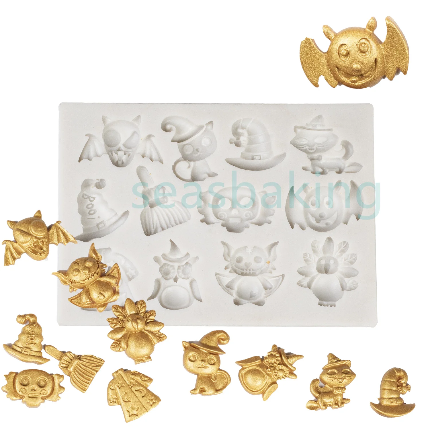 Силиконовая форма в форме ведьмы для Хэллоуина тыквы метлы шоколада помадки