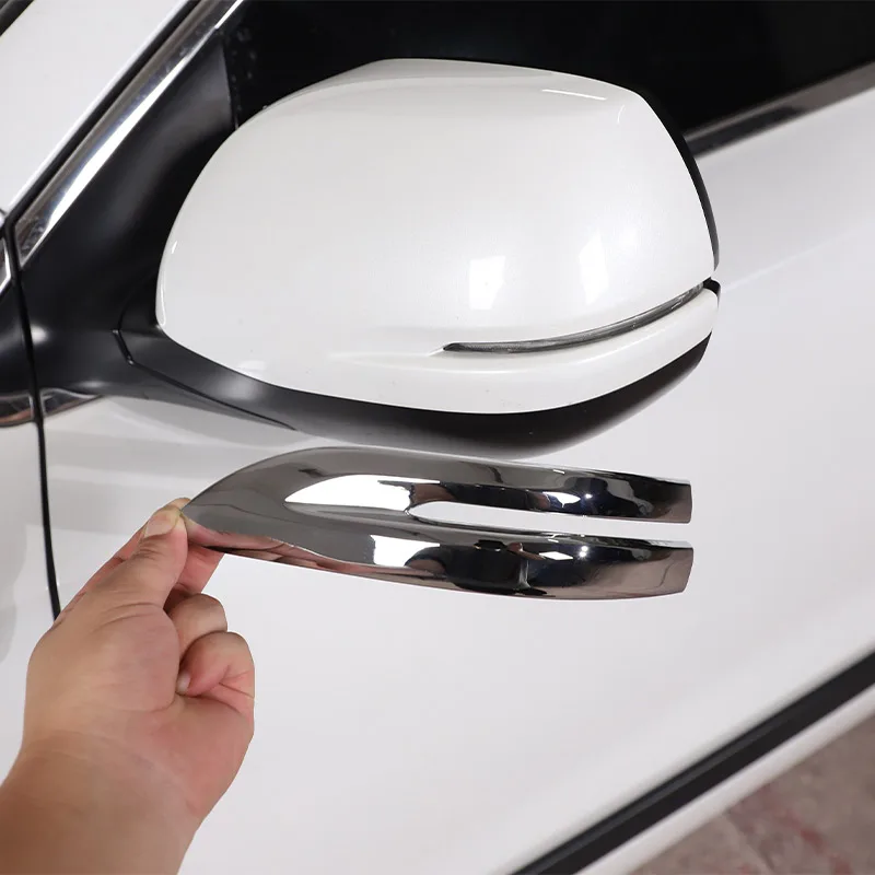 

For Honda CR-V 2017-2019 ABS Bright Silver Car Exterior Mirror Anti-Scratch Decorative Strip Decorative Sticker Car Accessories