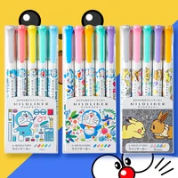 1 set limited zebra mildliner highlighter wkt7 5 color set double headed marker pen japanese drawing creative stationery