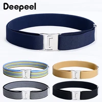 deepeel 1pc 30 135cm unisex elastic band cummerbunds adjustable belt metal buckle casual waistband wild sports accessory cb037