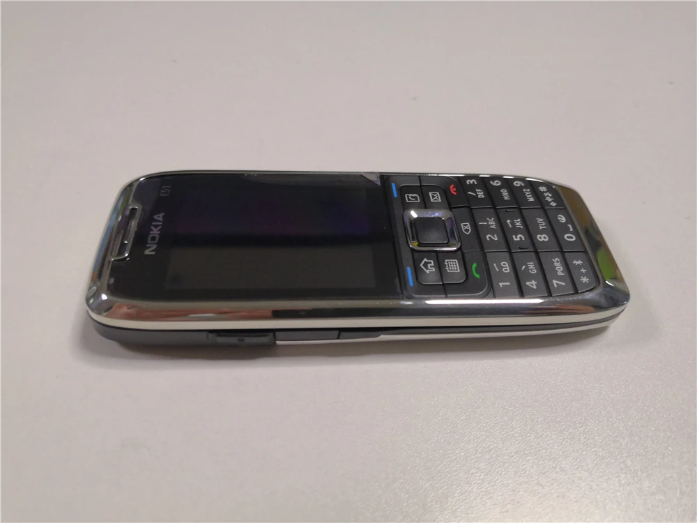 Разблокированный Nokia E51 Symbian OS 2,0 дюймов 2MP камера 3g 1050 мАч 240x320 Bluetooth Восстановленный мобильный телефон