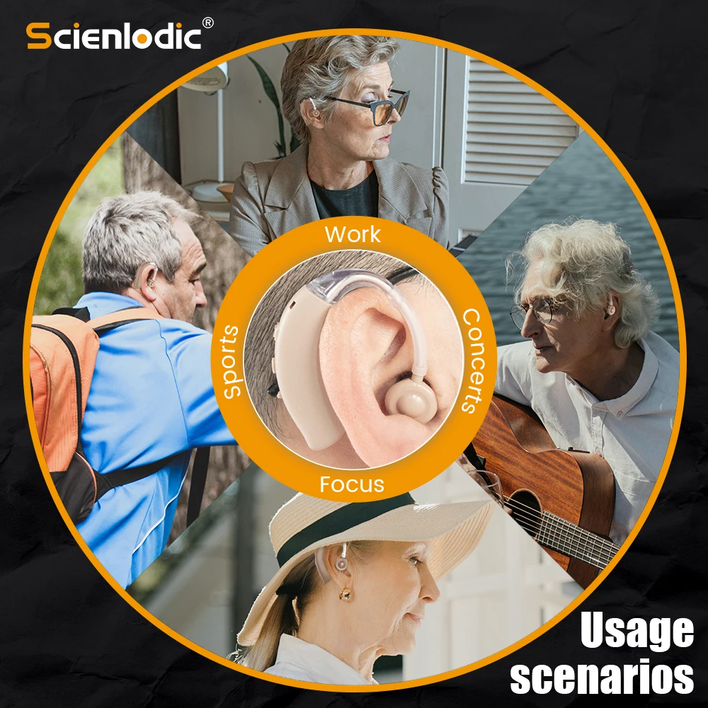 

BTE Bluetooth-compatible Hearing Aid Rechargeable Digital Hearing Aids Adjustable Hearing Device Audifono Hearing Amplifier