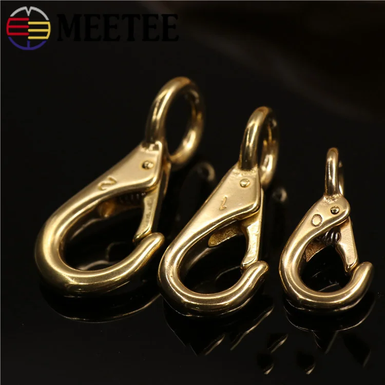 Meetee 2 шт. чистая медь фиксированный крюк уплотнительное кольцо пряжка брелок