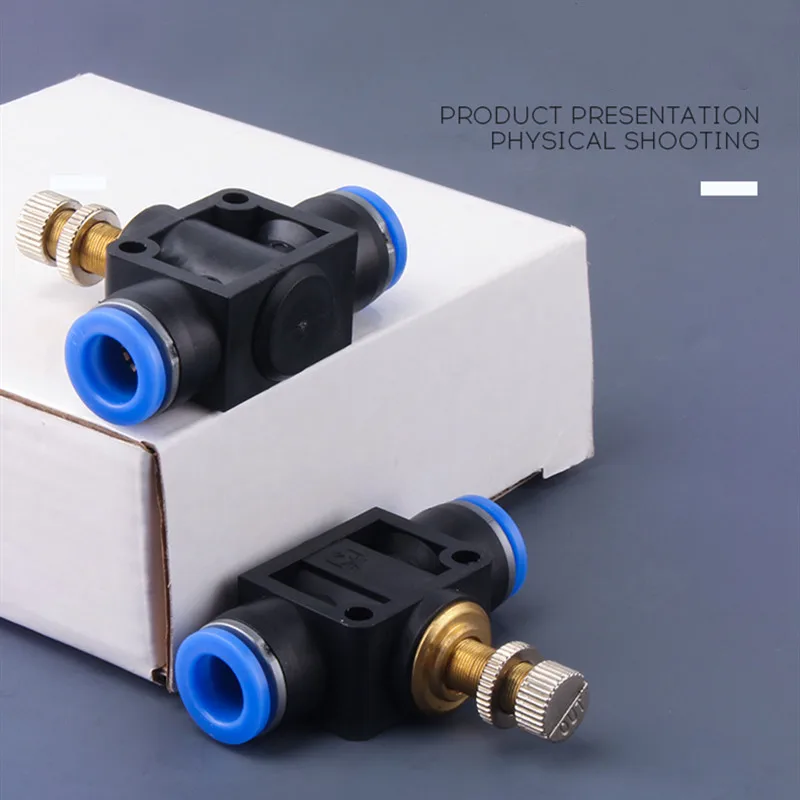 

Pneumatics Air Throttle Valve Speed Control Quick Hose Tube Water Fitting Connector Pneumatic Fittings Adjust 4mm 6mm 8mm 10mm