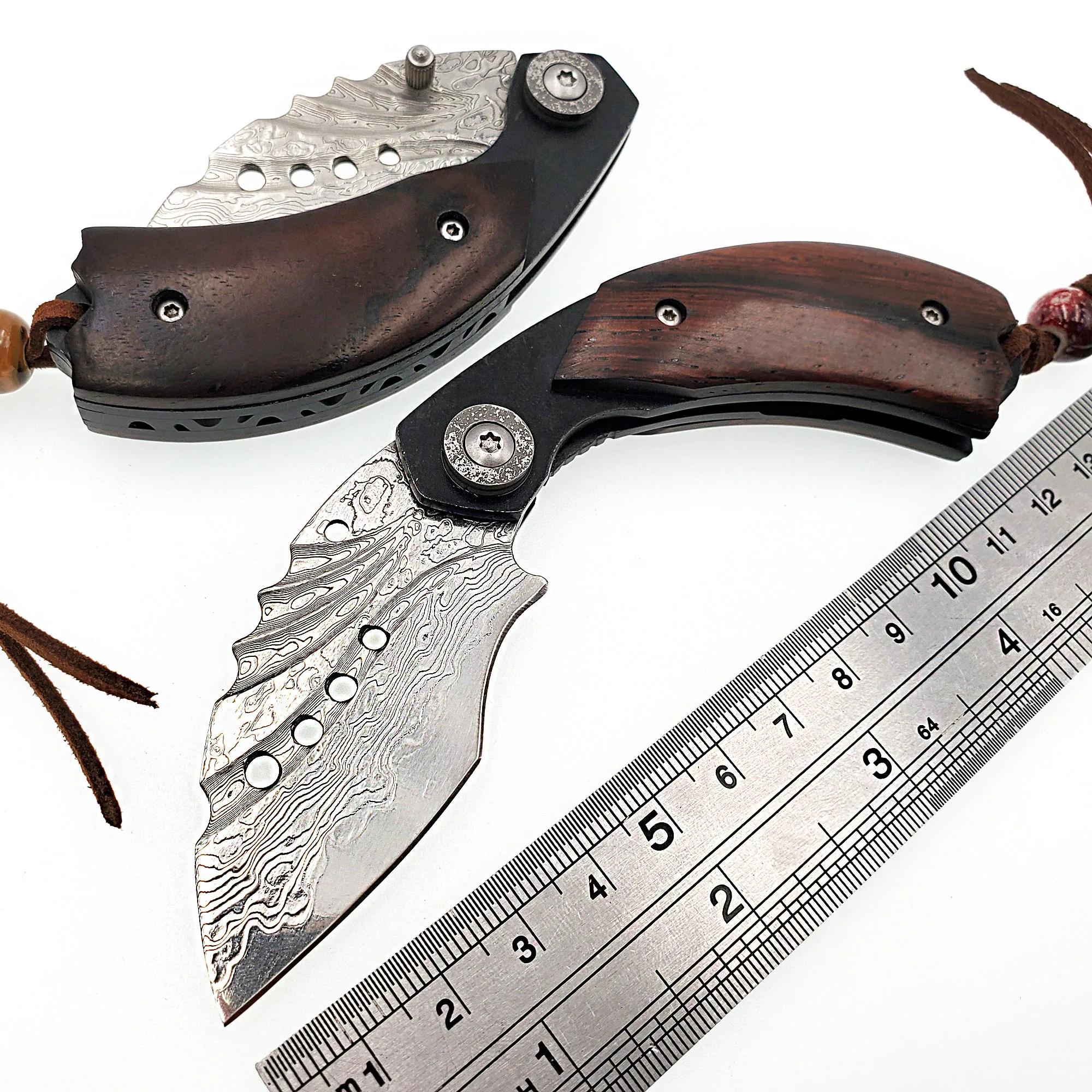 Складной нож волшебные крылья дамасский тактический карманный Клинок с