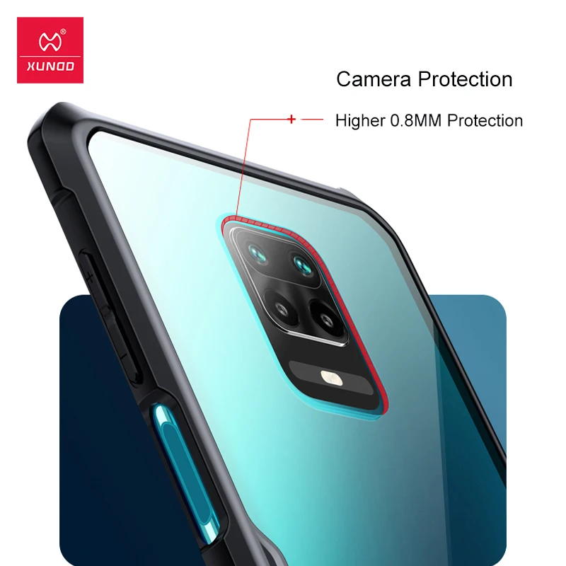 Противоударный чехол для Xiaomi Redmi Note 9S 9 Pro Max прозрачный защитный мягкая задняя