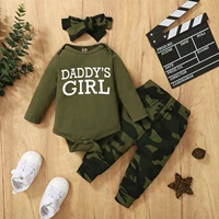 0 24m newborn clothing toddler outfits infant baby valentine print romper bodysuit camouflage pants set newborn girl clothes
