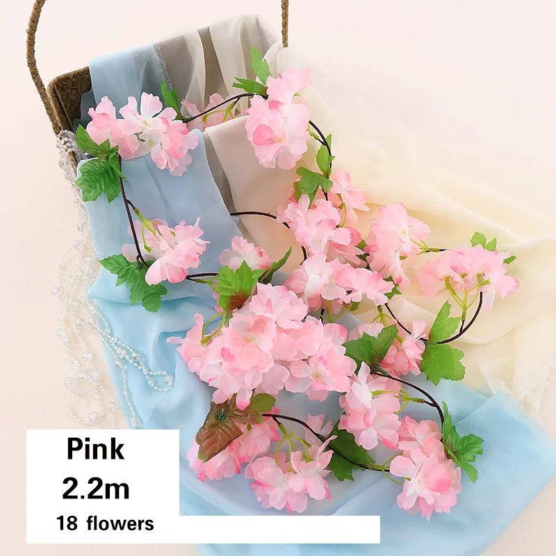 Длинная искусственная цветочная гирлянда 18 цветов 220 м|Искусственные и сухие