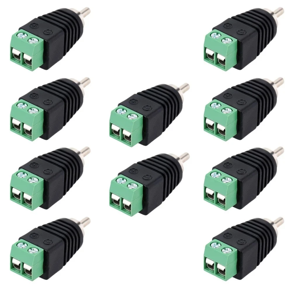 10 шт./лот Коаксиальный Cat5 Cat6 к RCA штекерному разъему для камеры видеонаблюдения