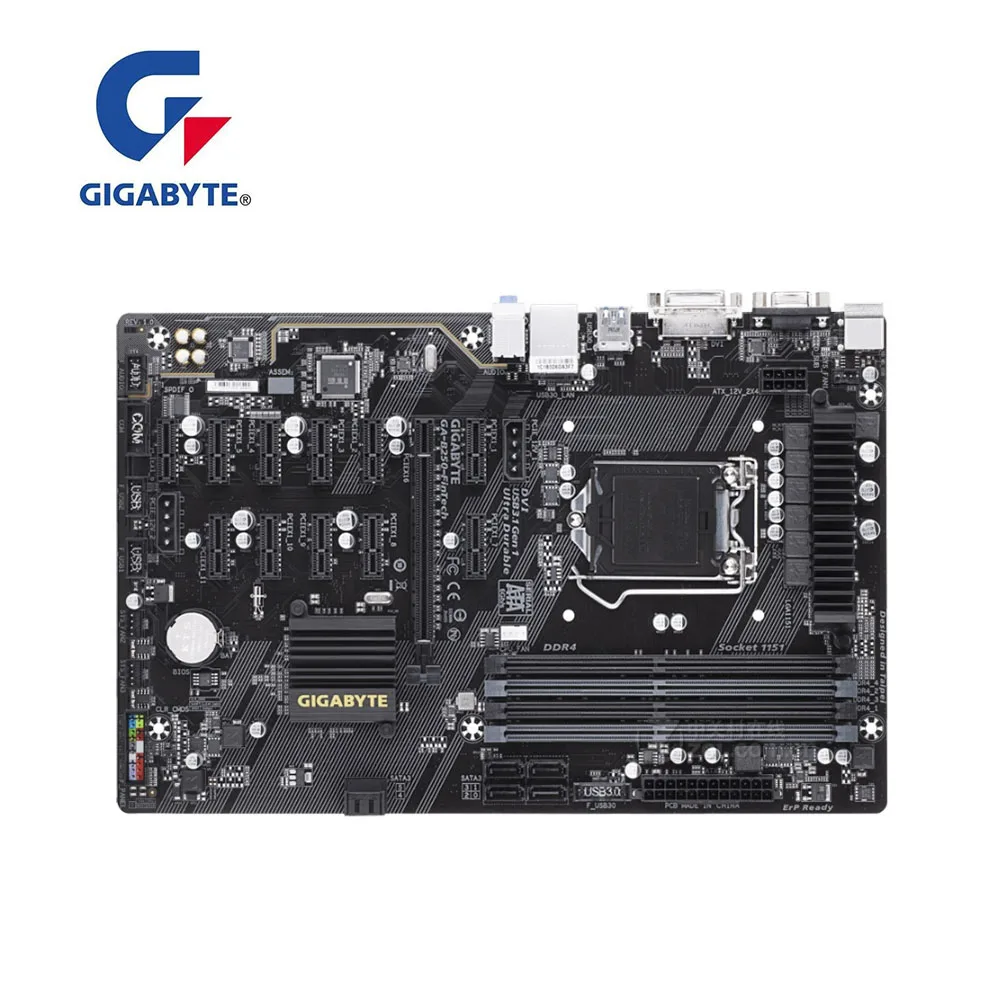 Материнская плата GIGABYTE B250-FinTech B250 для настольного ПК GA-B250-FinTech 12PCI-E DDR4 BTC PRO