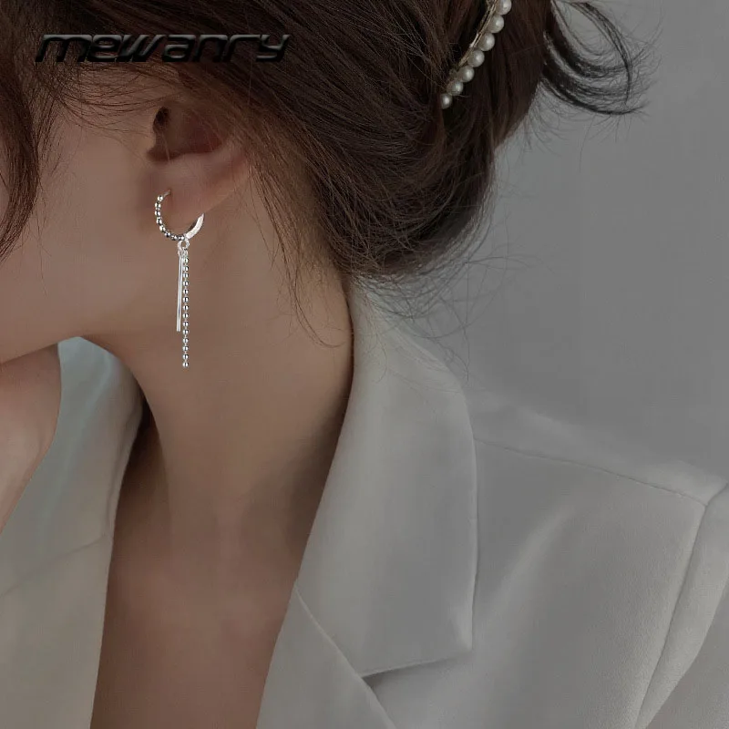 

Серьги-кольца серебряные в винтажном стиле, с бусинами