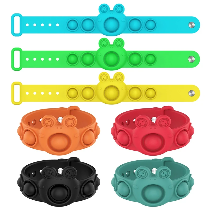 

Portable Press Decompression Toys Fidget Simple Bracelet Toy Stress Relief Hand Figet It Toy Soft Silicone Wristband