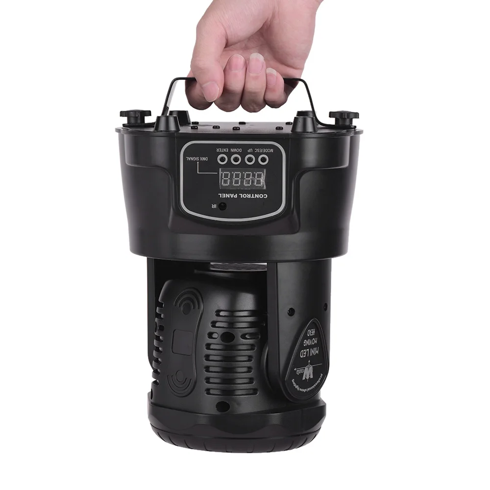 Сценический светильник мини Moving головной 7 светодиодов 4 в 1 RGBW DMX512 9/14 Каналы с