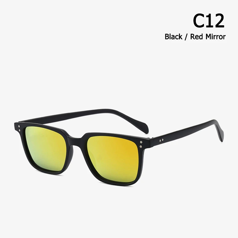 C12 Black Red Mirror JackJad, модные крутые солнцезащитные очки NDG, прямоугольные солнцезащитные очки, унисекс, винтажные, с заклепками, фирменный дизайн, солнцезащитные очки Oculos De Sol 3246 - Цвет линз: C12 Black Red Mirror