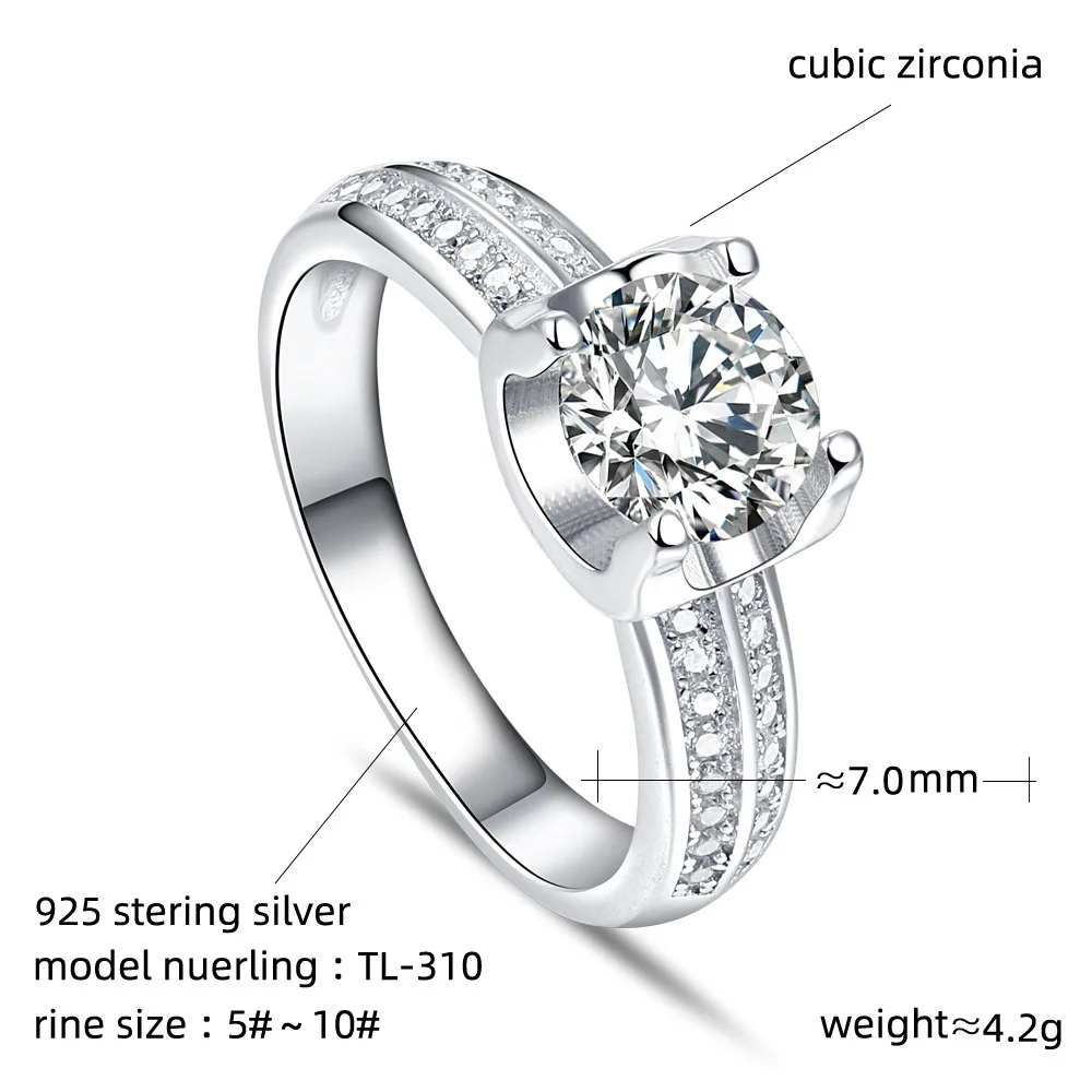 

Couples ring a pair of simple atmosphere personality 925 sterling silver fashion jewelry proposal to send girlfriend