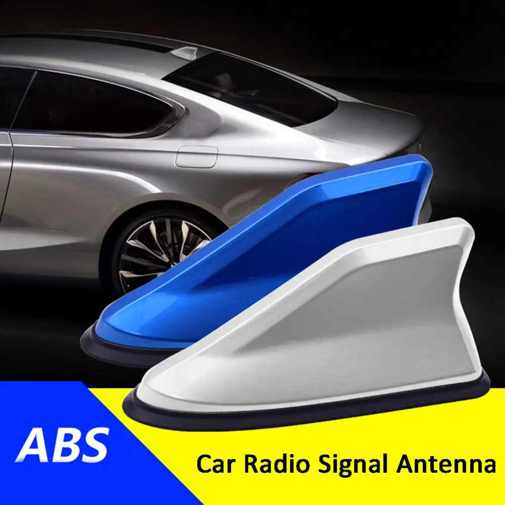 New 1 Pc Universal FM Signal Amplifier Car Radio Aerials Shark Fin Antenna Roof Decoration Auto Side Replacement 6 Colors | Автомобили и