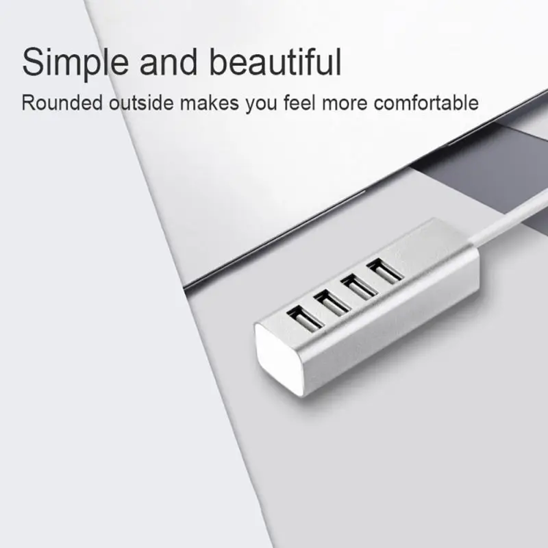 Идеально Портативный 4 портовый концентратор USB 2 0 Plug and Play ультратонкий usb для