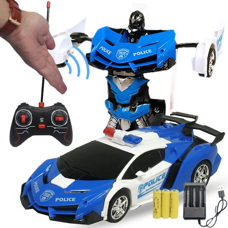 Датчик жестов RC игрушечный автомобиль 24 см Робот трансформации электрический