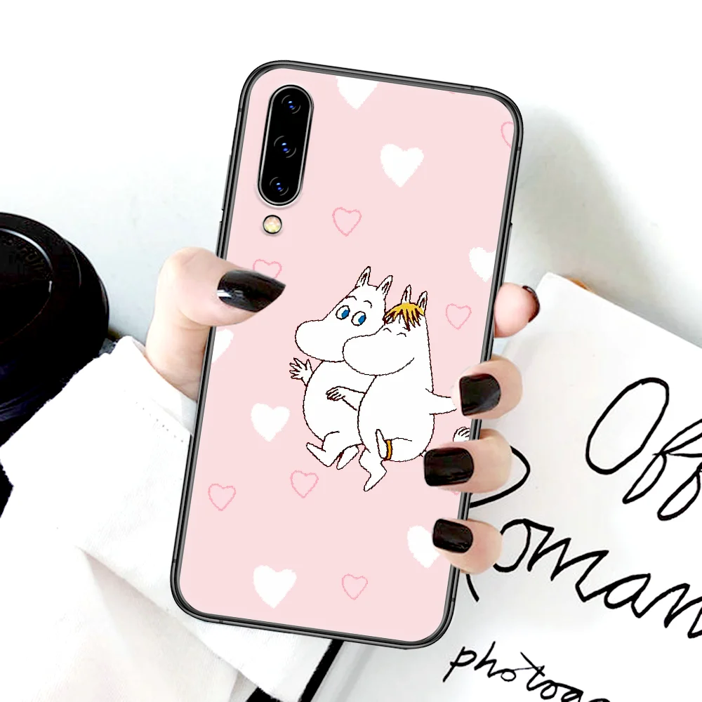 

Moomining Cute Hippo Phone Case For Samsung Galaxy A 3 5 7 8 10 20 20E 21S 30 30S 40 50 51 70 71 black Hoesjes Painting Bumper