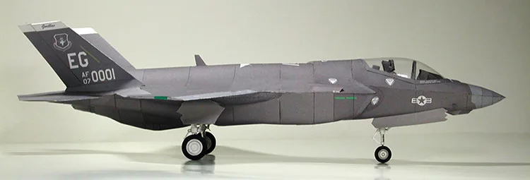 

US Airforce F-35 Lightning II Fighter Aircraft DIY 3D Paper Model Building Kit Cardboard Art Crafts Child Educational Puzzle
